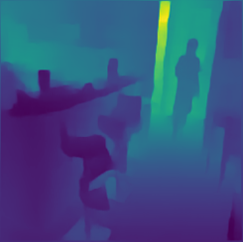 Predicted depth map